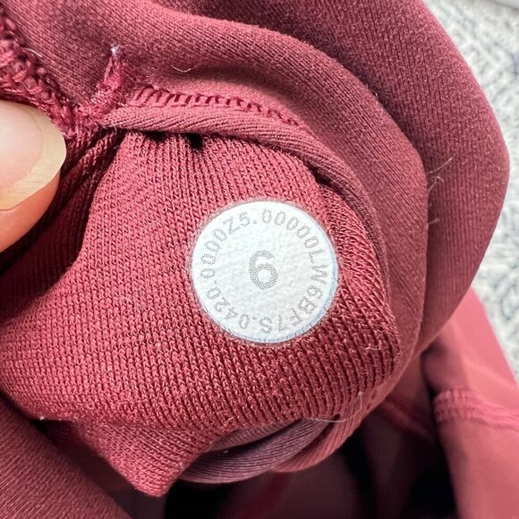 Lululemon Wunder Train Highrise crop leggings, Savannah red, Size 6 B159 - Picture 8 of 9